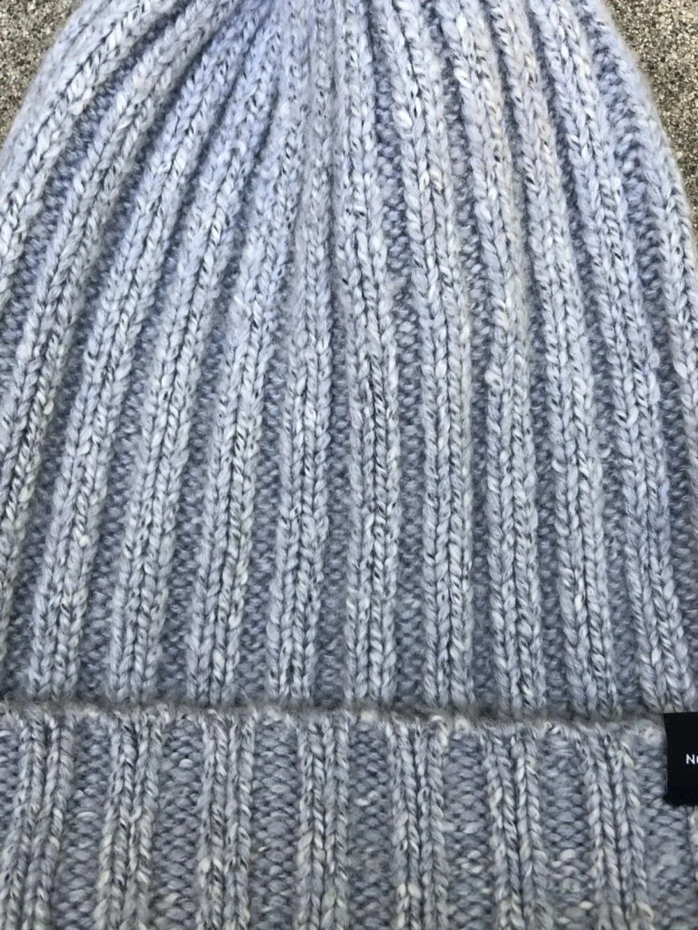 Vintage THE NORTH FACE Ribbed Knit Beanie Hat Men's Grey One Size Cap Winter